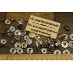 Кнопки кольцевые Omega, 15 мм. никель. 10 шт.