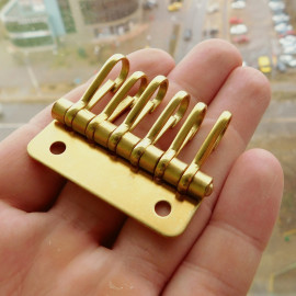 Ключница на 4 и 6 карабинов, латунь