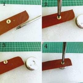 Кнопка кольцевая YKK, 10, 13 и 15мм, патинированная латунь