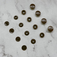 Кнопка кольцевая YKK, 10, 13 и 15мм, патинированная латунь Кнопка кольцевая YKK, 10, 13 и 15мм, патинированная латунь