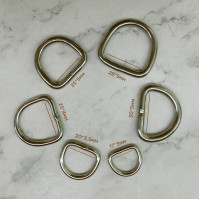 D-кольца нержавейка: 17х3мм, 20х4мм, 25х4мм, 25х5мм, 28х5мм, 30х5мм, 36х5мм, 38х5мм D-кольца нержавейка: 17х3мм, 20х4мм, 25х4мм, 25х5мм, 28х5мм, 30х5мм, 36х5мм, 38х5мм