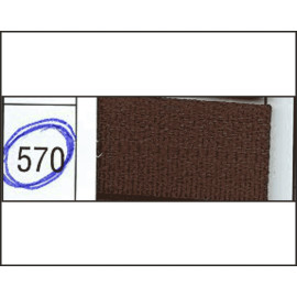011. Металлическая молния YKK №5, никель, 60см, неразъёмная, коричневая основа, слайдер O1.