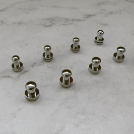 Кобурные кнопки латунь с покрытием никель, 5 размеров