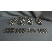 Кнопки пружинные Альфа. 15 мм. Черный никель. 50 шт.