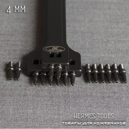 Пробойники для кожи. 4 мм. Со сменными зубъями Пробойники для кожи. 4 мм. Со сменными зубъями
