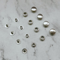 Кнопка кольцевая, YKK, Япония, никель, 10, 13 и 15мм Кнопка кольцевая, YKK, Япония, никель, 10, 13 и 15мм