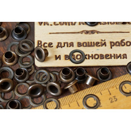 Блочка и люверс D 5 мм. антик. 50 шт.