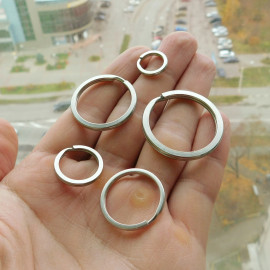 Кольца из нержавейки, плоские, диаметр 15, 20, 25, 30 и 35мм