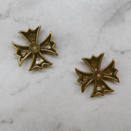 Кончо "Крест мальтийский", 27х27мм, латунь