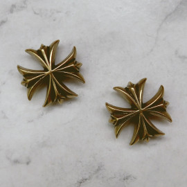 Кончо "Крест мальтийский", 27х27мм, латунь