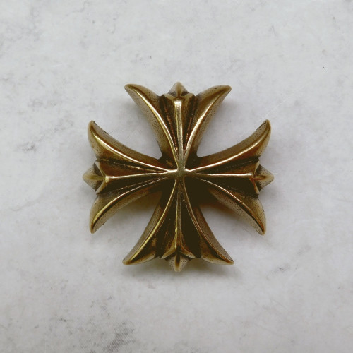 Кончо "Крест мальтийский", 27х27мм, латунь