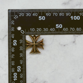 Кончо "Крест мальтийский", 27х27мм, латунь