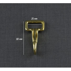 Карабин. Латунь. 68х25