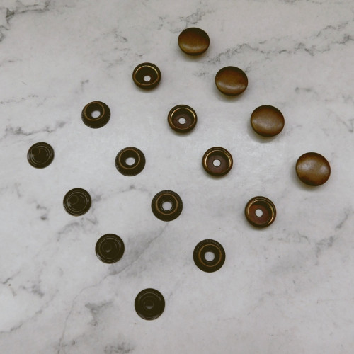 Кнопка кольцевая №201, 15мм, антик бронза