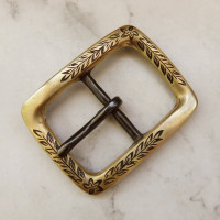 Пряжка латунная #18 с узором, 40мм, патинированная Пряжка латунная #18 с узором, 40мм, патинированная