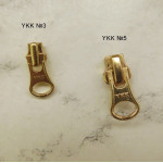 Бегунки YKK, №5 и №3, тип 2, латунь