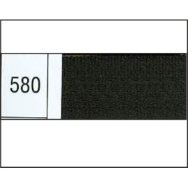032. Металл. Молния YKK неразъёмная двухзамковая №5 ст.латунь, чёрная основа (580), 200см, 2 сла