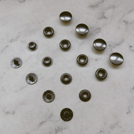 Кнопка кольцевая, YKK, 10, 13 и 15мм, темный никель