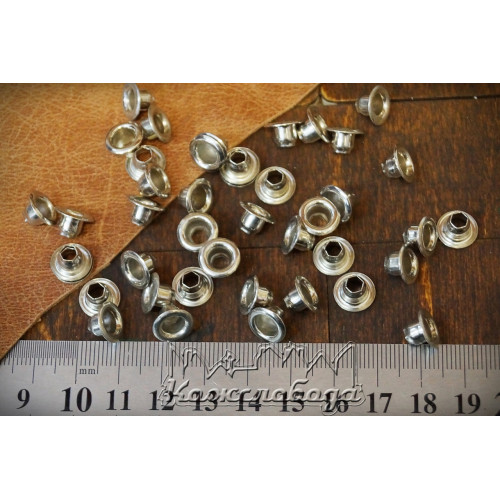 Люверсы латунные 4 мм., Италия, никель