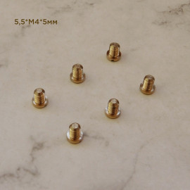 Винты латунные: 5,5*M4*5мм, 5,5хM4х8мм, 10*M4*8мм, 10хM4х10мм
