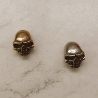 Кончо латунное "Череп", 13х17мм, латунь и мельхиор, тип 2