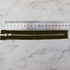 Молния YKK #3 с бегунком никель, цвет черный, 17см, тип 5