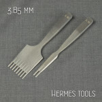 Пробойники для кожи французские. Шаг 3,85 мм. Косой зуб.