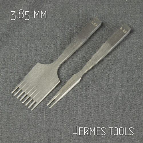 Пробойники для кожи французские. Шаг 3,85 мм. Косой зуб. Пробойники для кожи французские. Шаг 3,85 мм. Косой зуб.