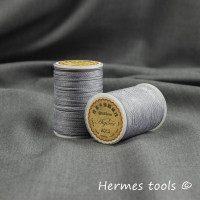 Нить вощеная, круглая 0.65 мм. Серая. 100 м. Нитки для кожи