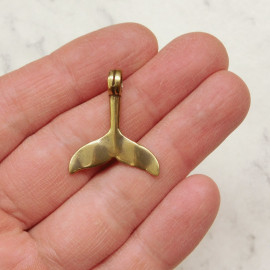 Подвеска декоративная "Китовый хвост", 25х29мм, латунь