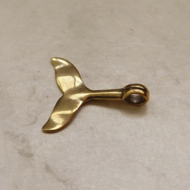 Подвеска декоративная "Китовый хвост", 25х29мм, латунь