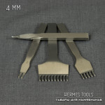 Пробойники ромбовидные, полированные. Шаг 4 мм