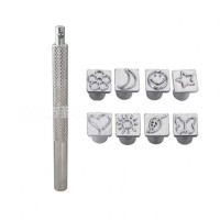 Штампы для тиснения по коже набор 8 штук Штампы для тиснения по коже набор 8 штук