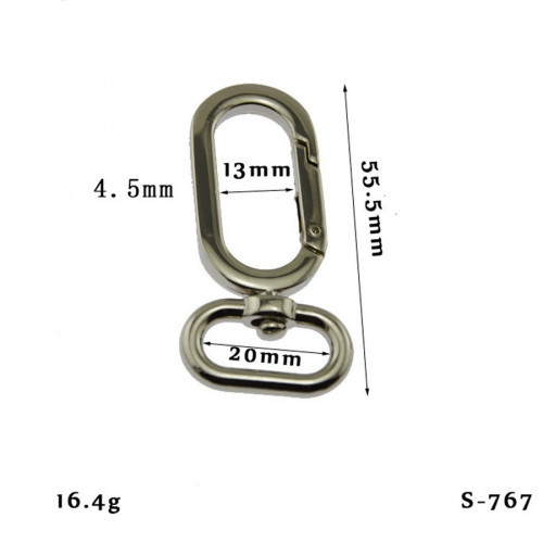 Карабин металлический 20 мм овальный S-767