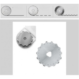 Сменное лезвие 45 мм для раскройного дискового ножа Фигурное Волна