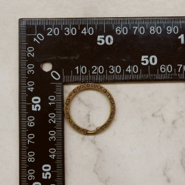 Кольцо латунное "Good Luck", заводное, 30мм