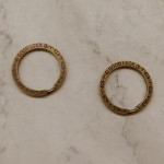 Кольцо латунное "Good Luck", заводное, 30мм