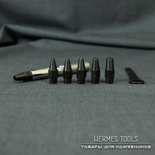 Пробойник круглый, со сменными насадками. 2.0 - 4.5 мм