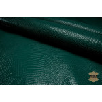 № 857 Кожа  Camaleonte Cocco Malachite 1,2-1,3 мм Лот из 4 листов 20*30 см 4 отрезом