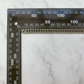 Цепь из нержавейки 9.0х2.0мм, 10см, арт. L71, тип 4 (панцирная гладкая)