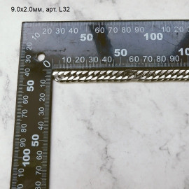 Цепь из нержавейки 9.0х2.0мм, 11.0х2.5мм, 13.0х3.0мм, 10см, арт. L32, тип 3 (панц. усеч.)