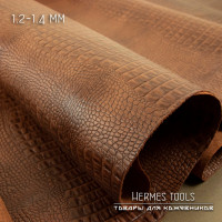 Кожа галантерейная. 40 дм2 "Кайман" с восковой отделкой. 1,2-1,4 мм Кожа галантерейная. 40 дм2 "Кайман" с восковой отделкой. 1,2-1,4 мм