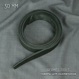 Ременная заготовка. 30 мм. Чёрная. 3,6+ мм