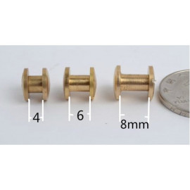 Винт ременной d=10 мм сферич. Латунь под серебро