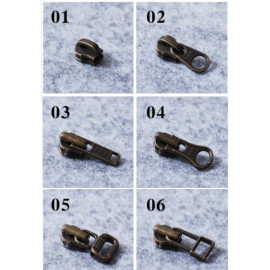 Бегунок, зажимы, ограничители для молнии №3 YKK под бронзу