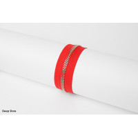 Молния YKK | № 5 | Никель | Светло-красный |