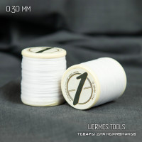 Нить вощёная 0,30 мм. Белая. Круглая Нить вощёная 0,30 мм. Белая. Круглая