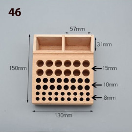 Органайзер для кожевенных инструментов 46, 98 мест деревянный
