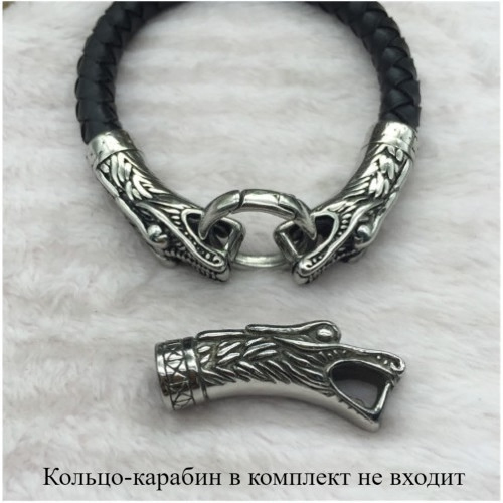 Концевик 8 мм Голова дракона Сталь, 2 шт