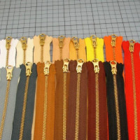 Молния металлическая №3 20см зубья под золото YKK Япония